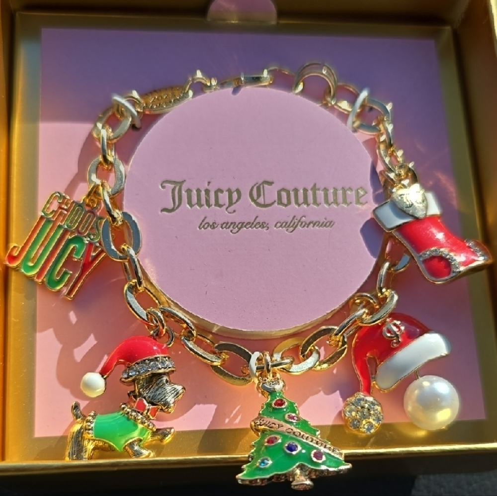 Juicy Couture Gold Holiday Charm Bracelet